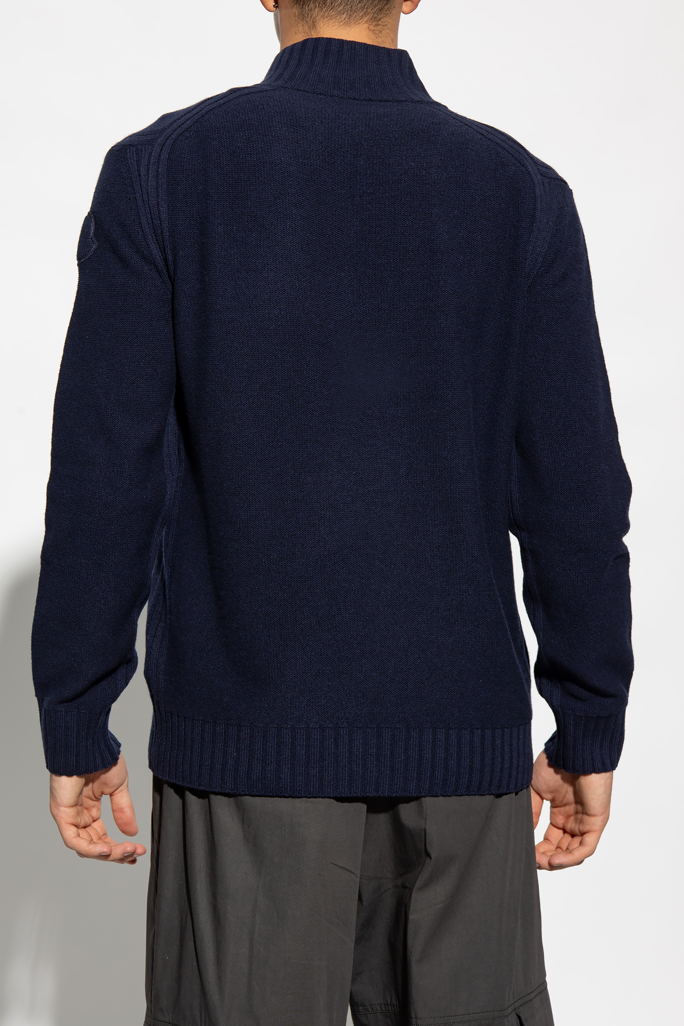 Navy moncler store jumper